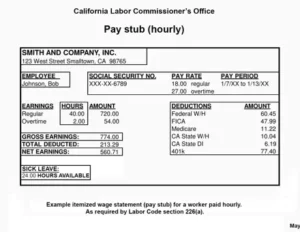 Fill out the Pay Stub PDF form for FREE
